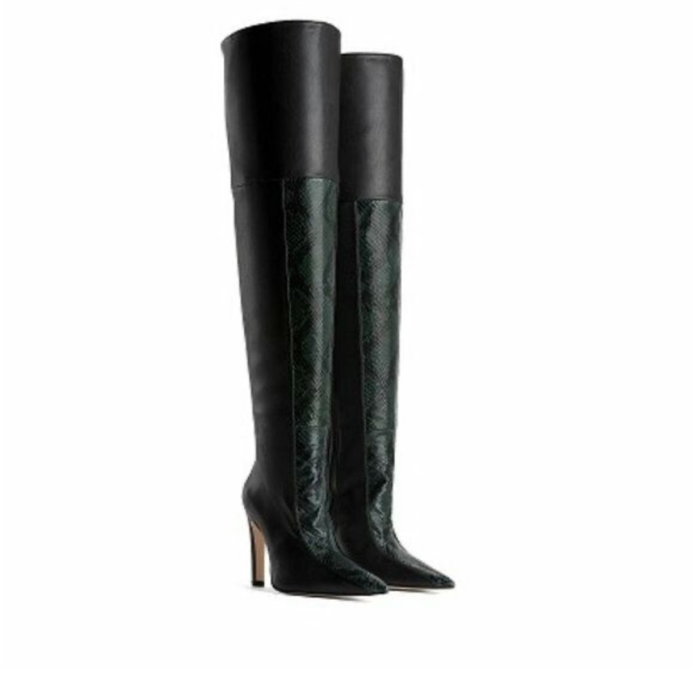 NEW Good American The Koko Leather Boot WC
